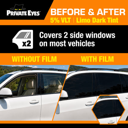 Private Eyes Professional Carbon 5% VLT Window Tint Film - 24 in x 84 in