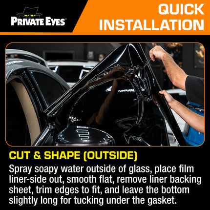 Private Eyes Professional Carbon 20% VLT Window Tint Film - 24 in x 84 in