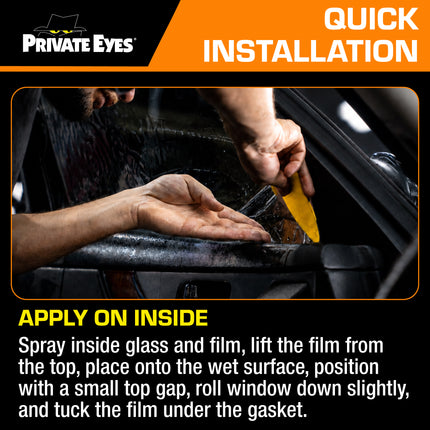 Private Eyes Professional Carbon 20% VLT Window Tint Film - 24 in x 84 in