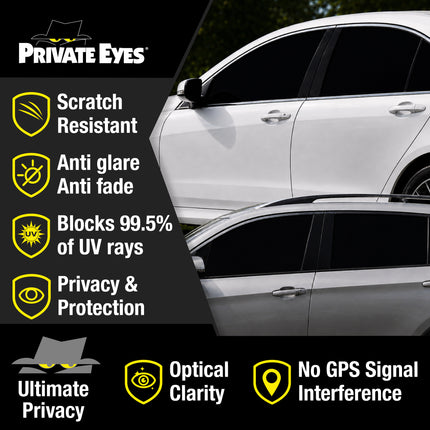 Private Eyes Dark Series 1% VLT Window Tint Film - 24 in x 84 in
