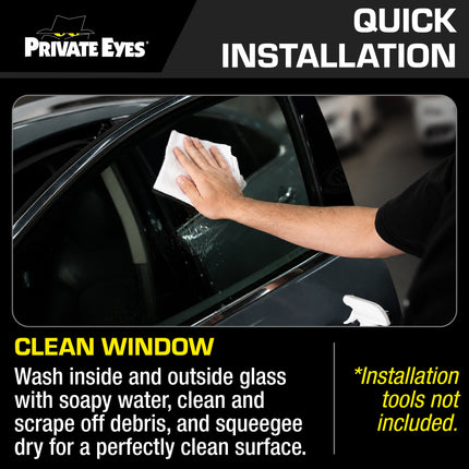Private Eyes Dark Series 2.5% VLT Window Tint Film - 24 in x 84 in