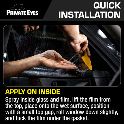 Private Eyes Dark Series 2.5% VLT Window Tint Film - 24 in x 84 in