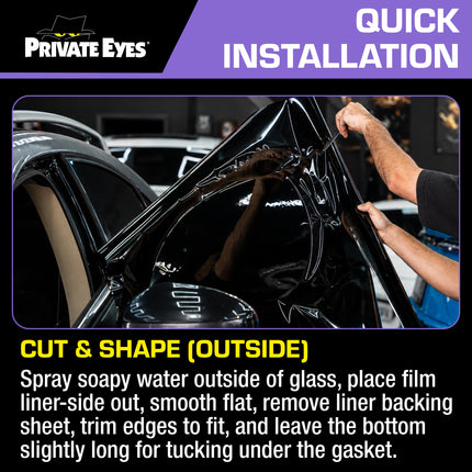 Private Eyes Advanced Carbon 5% VLT Static Cling Tint - 24 in x 78 in