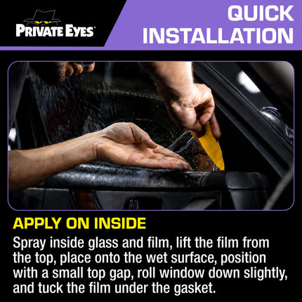 Private Eyes Advanced Carbon 5% VLT Static Cling Tint - 24 in x 78 in