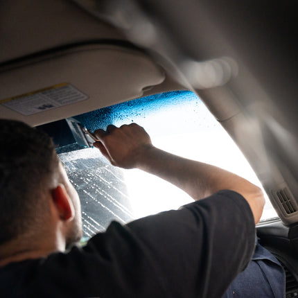 Private Eyes Advanced Carbon 5% VLT Windshield Strip Tint - 10 in x 6.5 ft