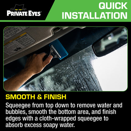 Private Eyes Advanced Carbon 20% VLT Windshield Strip Tint - 10 in x 6.5 ft